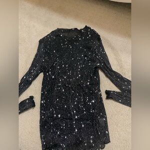 Black Starry Long Sleeve top